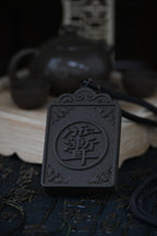 Natural Agarwood/Sandalwood Hexiang Plaque | Spiritual Talisman for Luck & Aura Cleansing