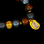 Earth Element Ash Glass Bracelet - Stability & Financial Well-being Charm（土）