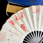 The Fortune & Guard Fan: Handmade Cinnabar Blessings